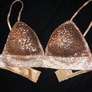 Akira Rose Gold Diamond Bralette